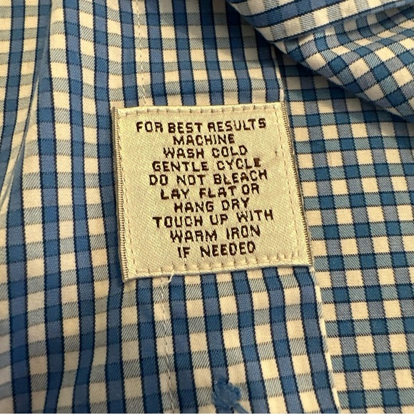 Peter Millar Seaside Finish Men’s Large Button Down Long Sleeve Shirt Blue - Picture 10 of 13